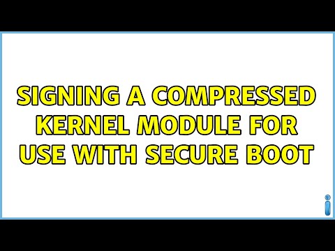 Unix & Linux: Signing a compressed kernel module for use with Secure Boot