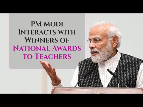 PM Modi Interacts with Winners of National Awards to Teachers | pmo
