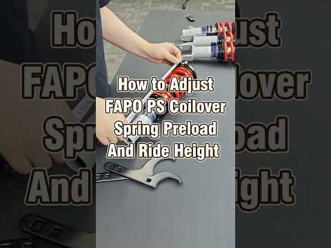 How to Adjust FAPO PS Coilover Spring Preload And Ride Height #fapo #coilovers #loweredcars #vw
