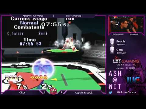 Captain Faceroll (Shiek) vs. ORLY (Falcon) - Loser's Quarters ASH@WIT 7/3/15