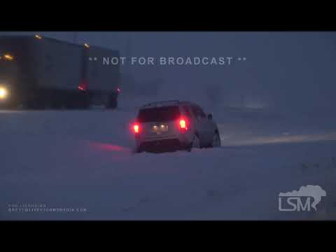 03-17-2022 Watkins, CO Winter Storm-Jack Knifed Semi-Cars in Ditch-Thick Snow on Trees
