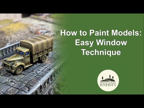 How to Paint Models: Easy Window Technique for Miniature Cars, Tanks, Trains, Buildings and Dioramas