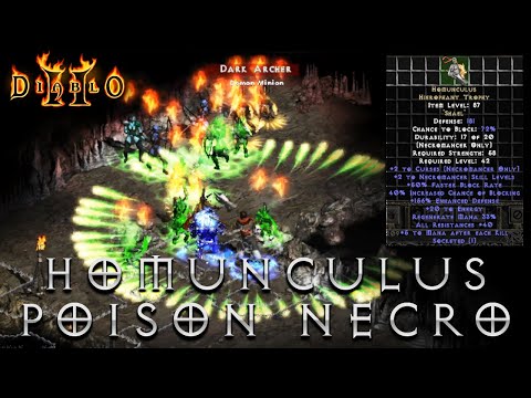 The Homunculus Poison Necro Build - Works better than you might think... Diablo 2