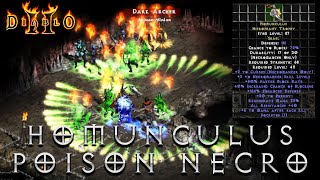The Homunculus Poison Necro Build - Works better than you might think... Diablo 2
