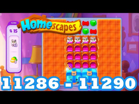 Homescapes Level 11286 - 11290 HD 3 - match puzzle Gameplay | android | IOS | 11287 | 11288 | 11289