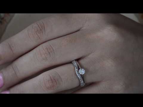 0.31 Ct. Knife Edge Vintage Curved Wedding Ring - TwoBirch TB-CR-0109-WG-F