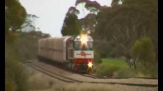 preview picture of video 'SCT Freight Train.Locomotives SCT 012 and SCT 005.Australia.'