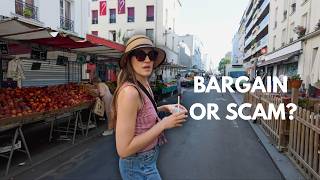 Grocery shopping at a Paris market 🇫🇷 | Paris food prices