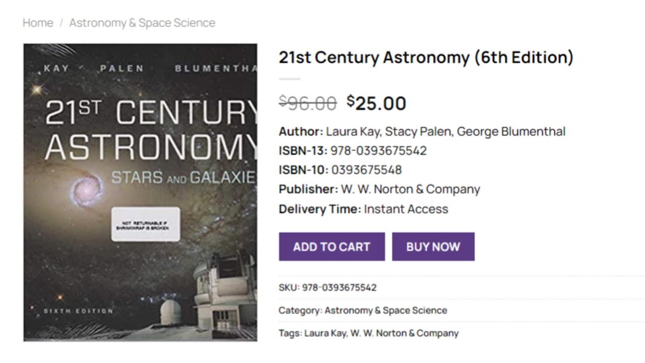 (PDF) 21st Century Astronomy (6th Edition) - Price $25 | Cheap Price