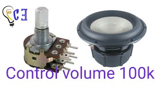 Control Volume using 100k variable resistance ( Creative Electronics)