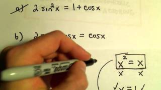 Solving a Trigonometric Equation by Factoring, Example 2