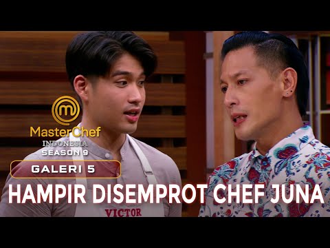 MASAK PAKAI LOGIKA, PRINCE VICTOR HAMPIR KENA SEMPROT CHEF JUNA! | GALERI 5 | MASTERCHEF INDONESIA