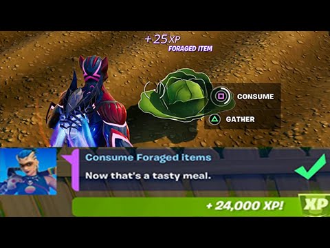 Consume Foraged Items (3) - Fortnite Week 7 Challenges Epic Quest (24,000 XP)