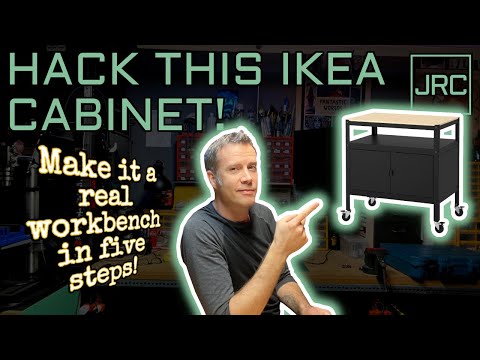 IKEA cabinet hack - five steps to make it a real workbench!