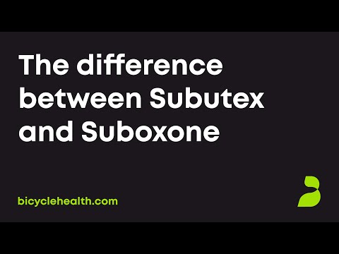 What's the difference between Subutex and Suboxone?
