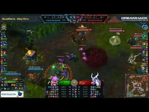 DreamHack Bucharest 2013 LoL Qualifiers - Upper bracket - GQ vs Raccoon Squad - game #1