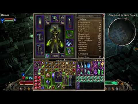 Grim Dawn - DW Poison Witch Hunter against MadQueen, Fabuis & High Council Aom V1.0.4.0
