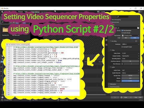 How to build the python script that sets the rendering parameters.