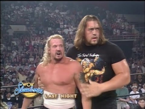 DDP takes a Crutch to Randy Savage & the NWO @ Slamboree 1997. Giant makes Save for DDP! (WCW)