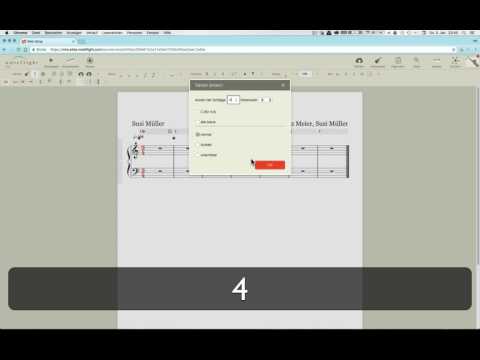 Noteflight Lektion 4 - Vorbereitung: Tonart, Taktart, Tempo, Notenschlüssel, Takte hinzufügen