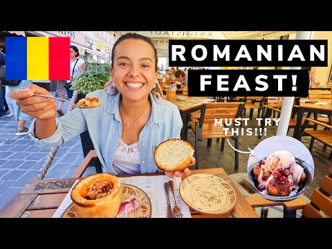 FIRST TIME TRYING ROMANIAN FOOD! | EATING OUR WAY THROUGH BRASOV TRANSYLVANIA 🇷🇴