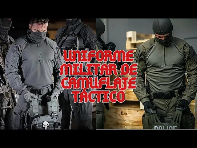 Vídeo relacionado con Airsoft Traje de camuflaje para hombre Paintball Combat Camiseta Pantalones tácticos de manga larga con cremallera 1/4 traje militar al aire libre camuflaje ropa de caza BDU, CP, S