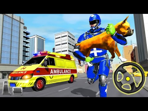 Animal Rescue Robot Hero - Offroad Emergency VAN Driving | Android Gameplay