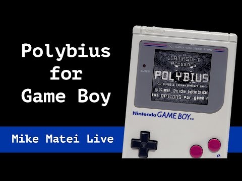 Polybius for Game Boy - Mike Matei Live Video