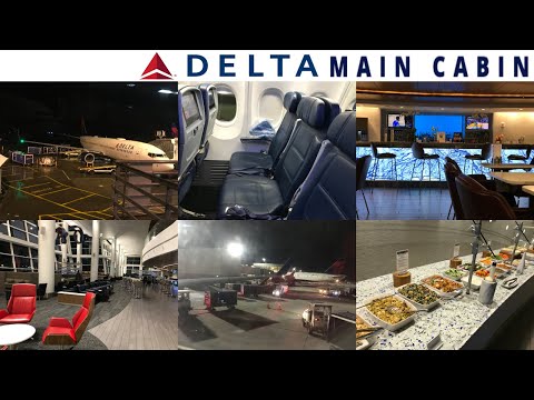 Delta Airlines MAIN CABIN: Seattle to Detroit + New Delta SkyClub Seattle