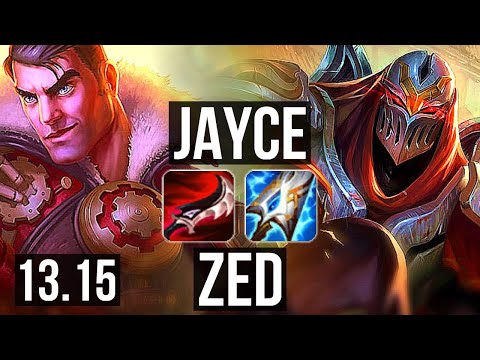 JAYCE vs ZED (MID) | Rank 2 Jayce, Rank 4, 4/0/8, 300+ games | EUW Challenger | 13.15