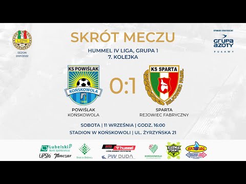 Powiślak Końskowola - Sparta Rejowiec Fabryczny 0:1 (skrót) | Sezon 2021/2022