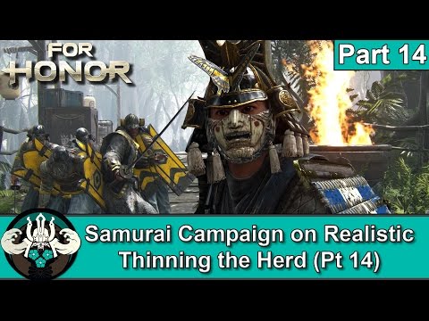 For Honor Samurai Campaign Walkthrough on Realistic Part 14 Kensei Ayuu - PS4 Pro Gameplay