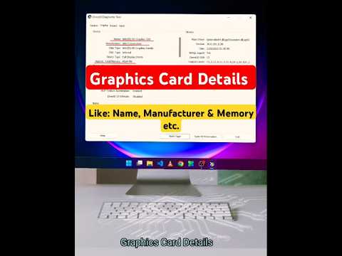 How to check your PC's graphics card details!💻 #graphicscard