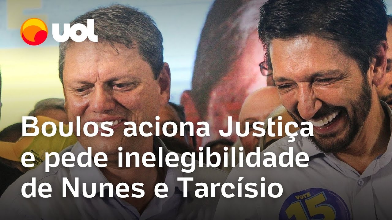 Boulos aciona Justiça e pede inelegibilidade de Nunes e Tarcísio após fala sobre PCC sem provas