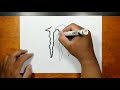 How To Draw MONSTER ENERGY LOGO Step By Step