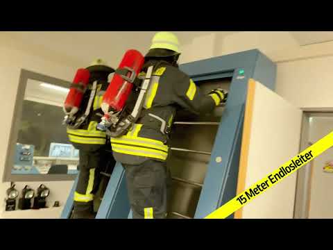 Belastungsübung in der Atemschutzstrecke