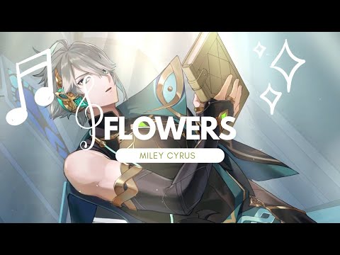 [ Nightcore ] Flowers by Miley Cyrus [ Pop ] ( Visualizer Video )