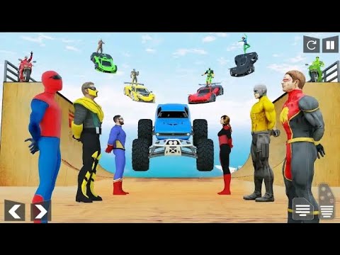 super hero car stunt game : Ramp car stunt racing game 2022