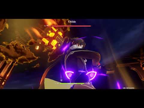 Full HP Build C6 Zhongli (51.8k HP 2-set Tenacity of Millelith) vs Childe (Shield Test)