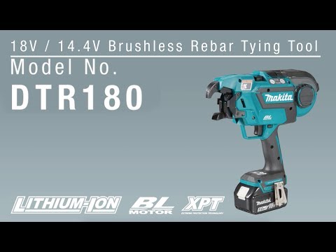Makita DTR180ZJ Akumuliatorinis armatūros rišiklis 14,4V/18V, XPT, Be akumuliatorių ir kroviklio, MAKPACK! video