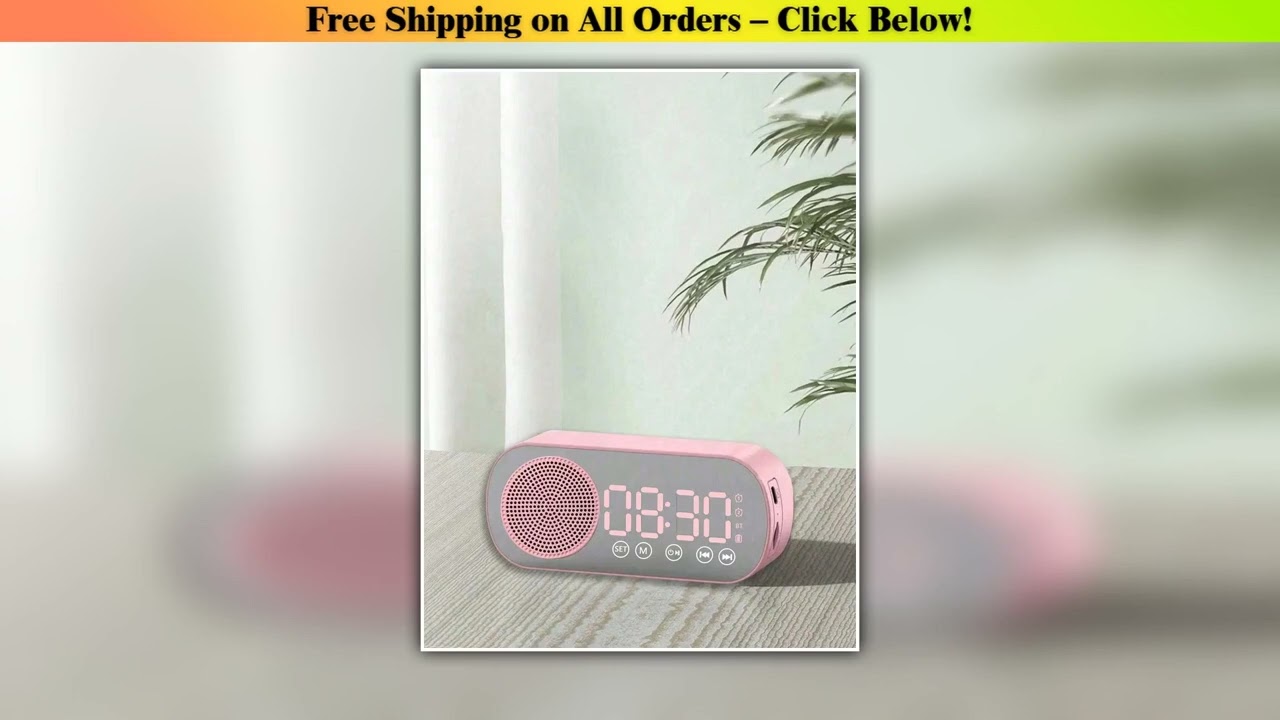 Wireless Bluetooth Speaker, Multi-functional Loud Subwoofer Clock, Mini AI Smart Alarm Clock