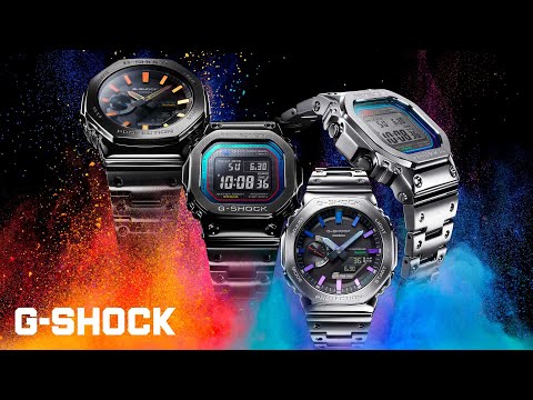 Casio G-Shock GMW-B5000PC-1DR Full Metal 40th Anniversary In Full Spectrum Style St. Steel Band-1