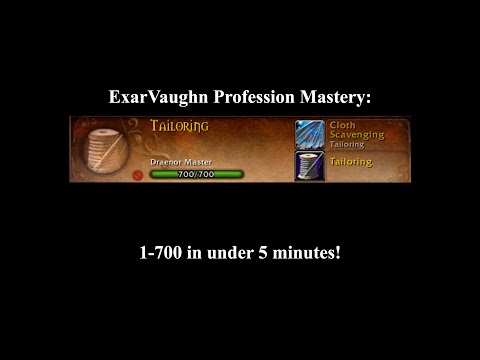 World of Warcraft Tailoring Mastery, Best profession Leveling Guide / Tutorial