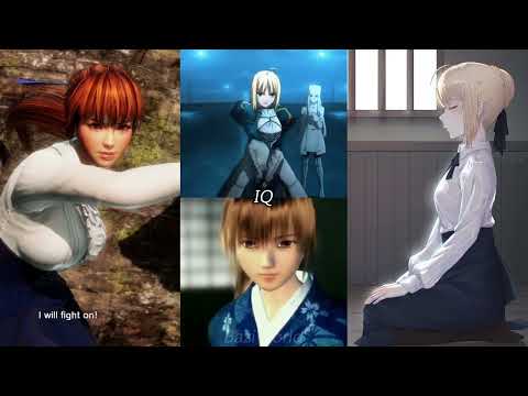 Saber Artoria VS Kasumi (Fate VS Dead or Alive) #shorts