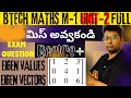 EIGEN VALUE EIGEN VACTOR Inverse BTECH MATHS Byech Jntuh Jntuhexampaper Jntu Osmaniauniversity