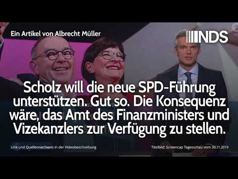 Scholz will die neue SPD-Führung unterstützen. Die Konsequenz wäre als Finanzminister zurückzutreten