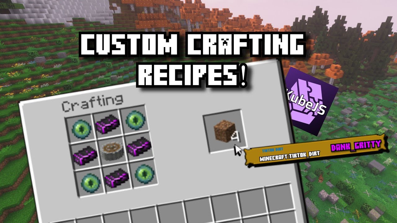 Custom crafting recipes - How to use KubeJS in 2024