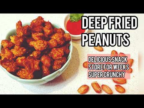✔️How to make crunchy batter fried peanuts with Indian spices? Super easy anytime snack. Yummy