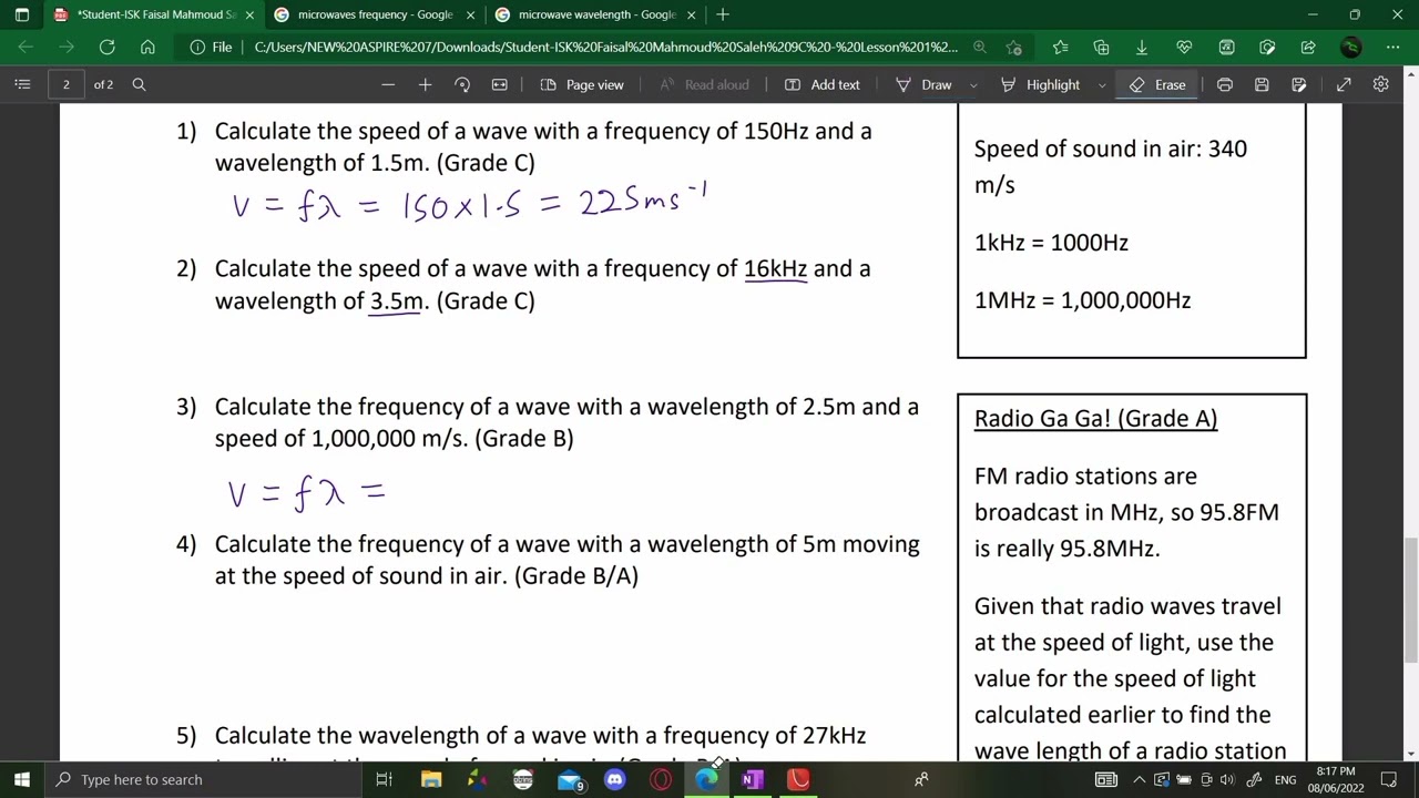 Introduction to Wave (worksheet) part i