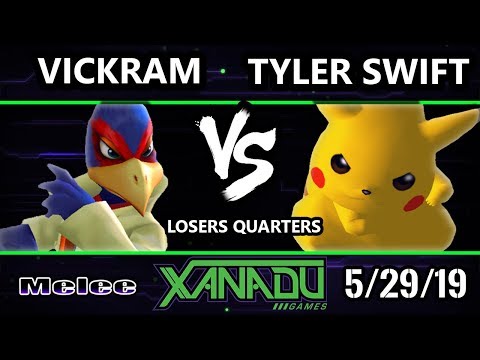 S@X 304 SSBM - Vickram (Falco) Vs. Tyler Swift (Pikachu) - Smash Melee Losers Quarters